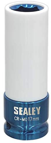 Sealey Sx03017 Alloy Wheel Impact Socket 17Mm 1/2Sq Drive, Multicoloured