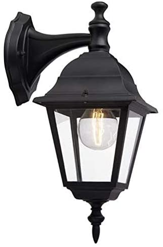 Brilliant 44282/06 Newport Outdoor Down-Wall Light, Metal/Glass, E27, 60 W, Black, Wandleuchte - Image 3