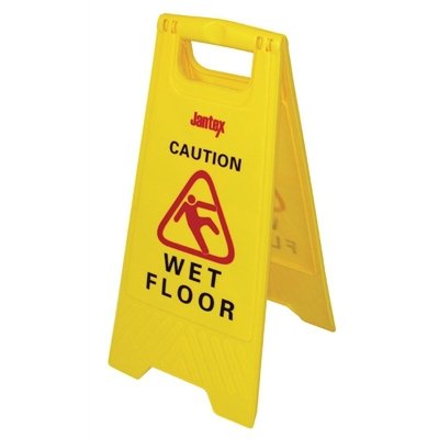 JANTEX Wet Floor Safety Sign Notice Plaque Poster Display Commercial, 6325, Yellow, Einheitsgröße - Image 2