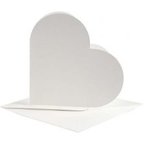 23760 Create Craft - Heart-Shaped Cards off-white 10pk