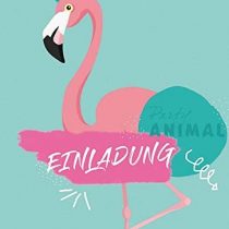 Flamingo Invitation Card 10.5 x 14.5 cm