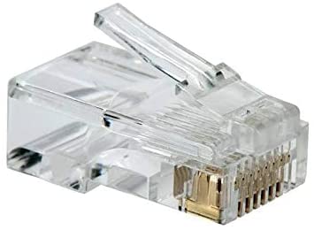 PremiumCord Connector RJ45 8 Pin for Cable Pack of 100 in Bag, transparent, 0,02 m