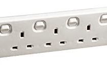 Pro-Elec 6 Way Individually Switched Extension Lead, 1m
