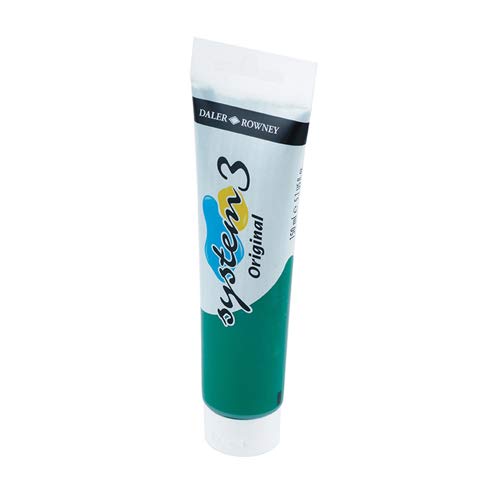 Daler-Rowney System3 Acrylic Paint, Plastic Tube, 5.07oz - 150 ml, Coeruleum Blue Hue, 150 ml (Pack of 1)
