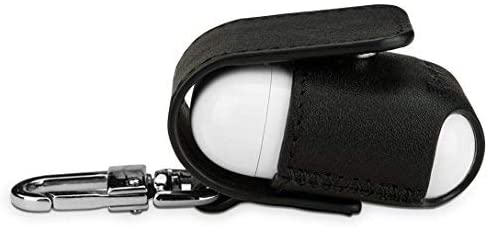 StilGut Leather Case with Snap Link Compatible with AirPods Earphones, Black Nappa, Black Nappa - Snap Link - Image 3