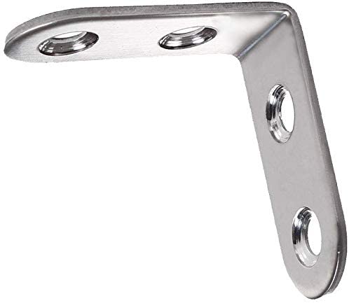 Corner Bracket,20 Pcs Stainless Steel L Bracket 90 Degree Right Angle Brackets Metal Stainless Steel Fixing Brackets,with 80 Pieces Screws(40*40mm) - Image 4