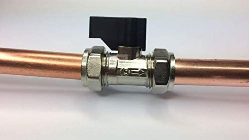 Wärmer System Lever Operated Isolating Valve 15mm Chrome with Extra Olives - Image 2