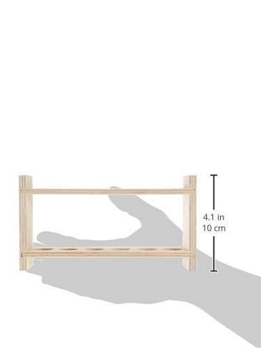 neoLab E-7051 wooden test tube rack for 6 test tubes hole diameter 22 mm - Image 2