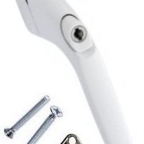 UPVC Universal Espag Window Handle - Key Locking For Double Glazing - White