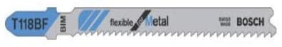 Bosch Professional 100x Jigsaw Blade T 118 BF Flexible for Metal (for Steel sheets Accessories Jigsaw), Silver, 2.5 - 6 mm - Image 4