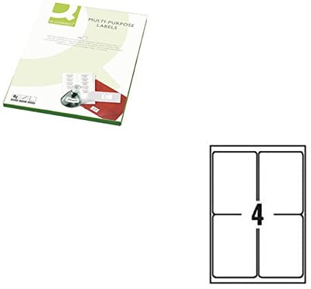 Q-Connect Multipurpose Copier Labels 105x148mm 4 Per Sheet White (2000 Pack) KF02246, 105 x 148 mm - Image 2