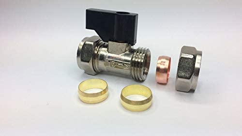 Wärmer System Lever Operated Isolating Valve 15mm Chrome with Extra Olives - Image 3