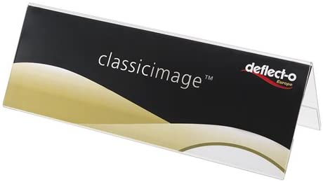 Deflecto 48601 Seminar Sign Holder Tent-Shaped A4 Clear Name Holder, A4 Tent-Shaped