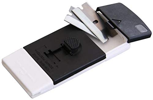 Fackelmann Cleaning Scraper Set 4x2x0,5 Inch 3 Parts of ABS/Stainless Steel in White/Black, 10 x 4.5 x 1.5 cm