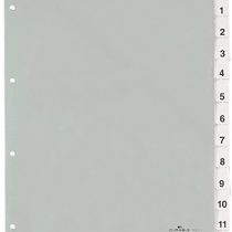 Durable 683519 Extra-wide Index Set for Punched Pockets with 12 Division Sheets - Transparent