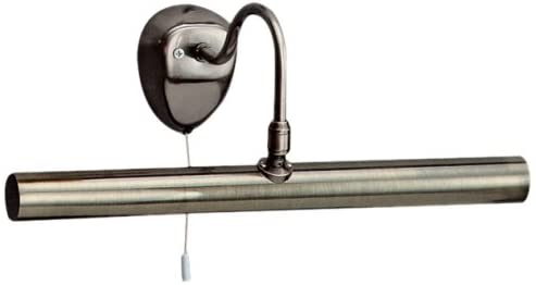 Antique Brass 35cm Picture Light with Pull Switch - 3008AB, 360mm x 360mm x 130mm