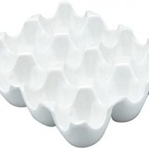 Apollo 7411 Vinci Porcelain Egg Holder, White, 19x3x14
