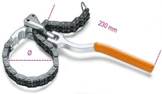 Beta 1488L Double Chain Joint Wrench for Oil Filter, 60÷160mm Diameter