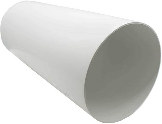 Kair Plastic Ducting Pipe 150mm - 6 inch / 350mm Short Length -Rigid Straight Duct Channel