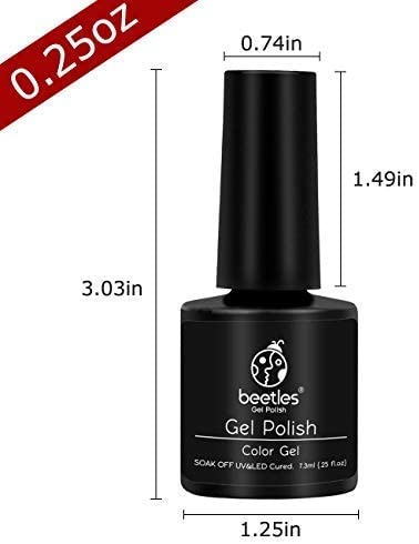 beetles Gel Polish-6 Pcs Burgundy Red Brown Champagne Gold Gel Polish Kit Snow White Nude Grey Soak off Nail Gel Polish Manicure Kit Gift - Image 4