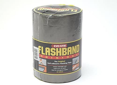 Bostik Flashband Self Adhesive Flashing Tape for Roofs Grey, 75mm x 10m, Provides an Instant Watertight Seal