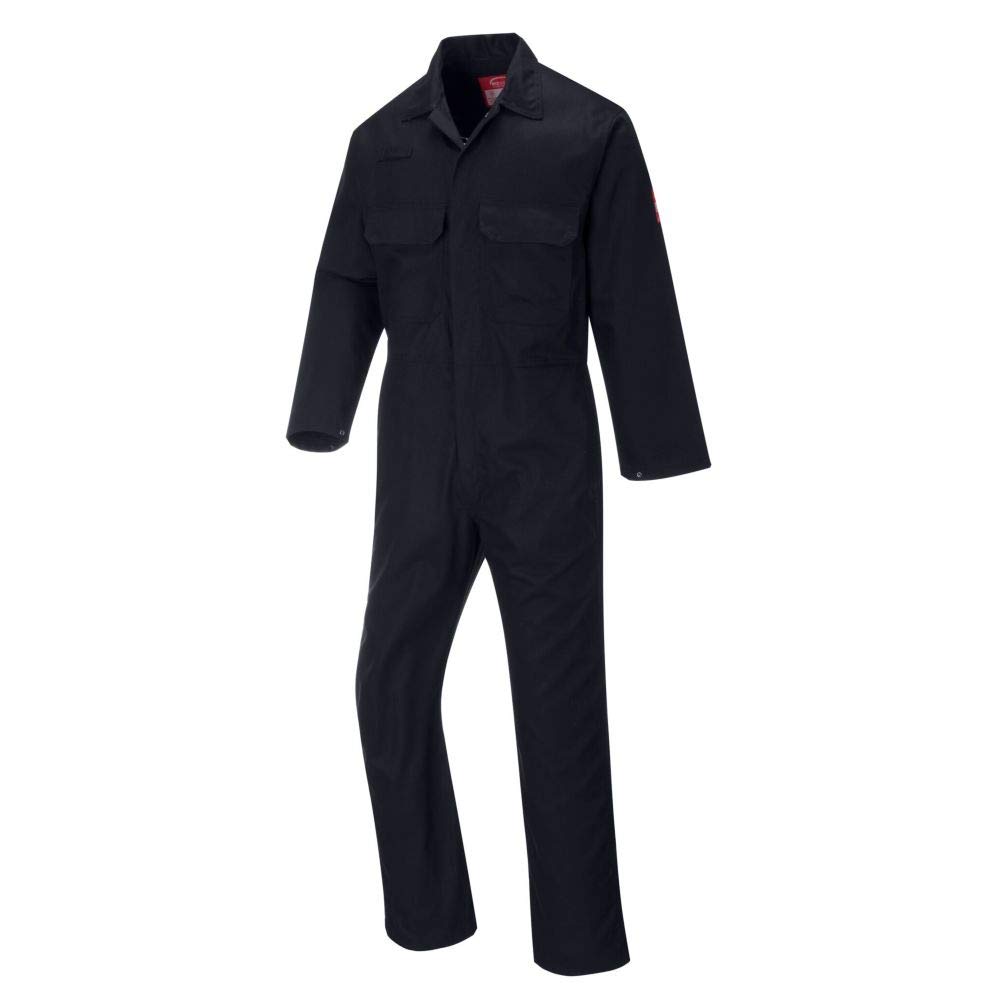 Portwest BIZ1 Men's Protective Workwear Overalls Bizweld FR Coverall Black, Small