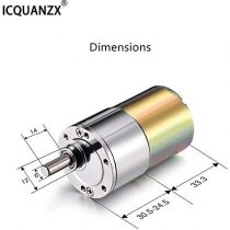 ICQUANZX DC Gear Motor 12V 200R High Torque Electric Micro Speed Reduction Geared Motor Centric Output Shaft Diameter Gearbox