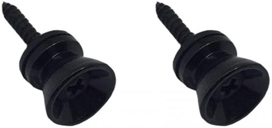 Missmore Metal Strap Lock Buttons End Pins with Mounting Screws for Electric Acoustic Guitar, Bass, Ukulele, Black-2 Pack - Image 4