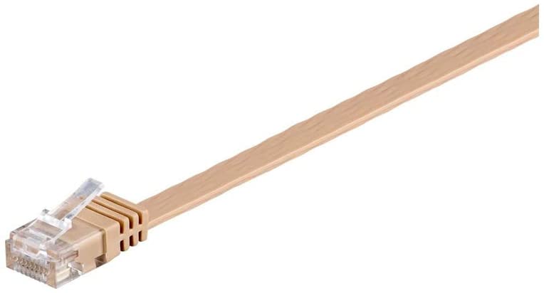 Goobay 95887 CAT 6 Flat-Patch Cable, U/UTP, Light Brown, 5 m Length - Image 2