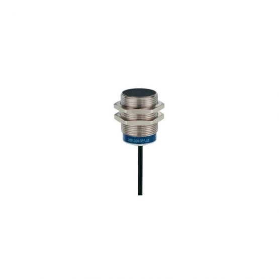 Telemecanique Sensors XS530B1DAL2 XS5 Inductive Sensor, Brass, M30, 62 mm Length, 10 mm Sensing Distance, 12 VDC-48 VDC, 2 m Cable Length
