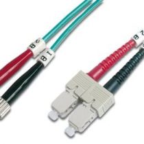 DIGITUS FO patch cord, duplex, ST to SC MM OM3 50/125 µ, 2 m