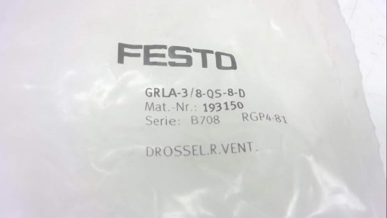 Festo GRLA-3/8-QS-8-D One-Way Flow Control Valve, 820l/min, QS-8 Connection - Image 3