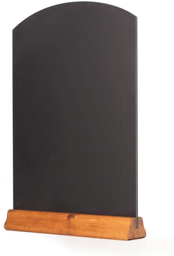 Chalkboards UK WC123F Table Top Chalkboard with Plinth, Wood, Dark Oak, A3, 42 x 30 x 4 cm