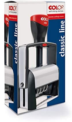 Colop-Stempelwaren 2160 RL Set 2331502230 Adjustable Ink Stamp, Schwarz Rot, 17 x 8 x 5 cm - Image 4