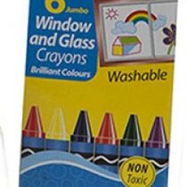HomestreetUK Draw Straight onto Window and Glass with these Washable Crayons 6 Brilliant Colour Crayons