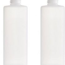 2PCS Empty Refillable Plastic Clear Soft Tube Squeeze Bottle Jars with Flip Cover Cosmetic Makeup Packing Storage Holder Containers for Toner Lotion Shower Gel Shampoo (400ml/14oz)