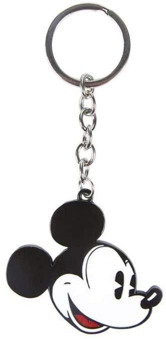 Cerdá Llavero Mickey Mouse Casual Daypack, 11 cm, White (blanco), 2600000243, 11 centimeters