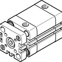 Festo ADNGF-32-80-PPS-A Metric Compact Cylinder with Self-Adjusting Pneumatic End-position Cushioning, 32 mm Piston Diameter, 483N Theoretical Force, 80 mm Stroke