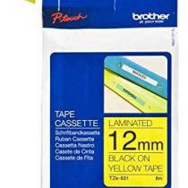 Brother TZe-631 Labelling Tape Cassette, 12 mm (W) x 8 m (L), Laminated, Brother Genuine Supplies - Black on Yellow