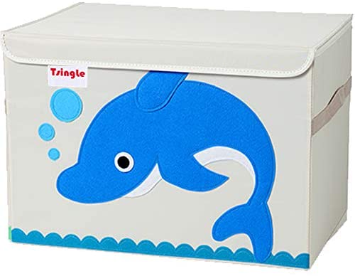 large plastic toy box with lid