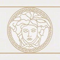 A.S. Creation Versace Luxury Greek Non-Woven Wallpaper 5.00 m x 0.13 m Gold White Made in Germany 935223 93522-3, Multi-Colour