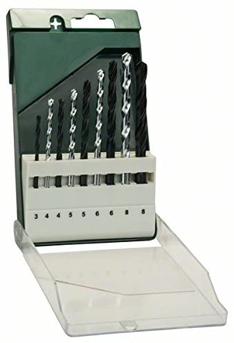 Bosch 2609255482 HSS-R Metal/Stone Drill Bit Set (9 Pieces)