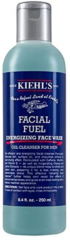 Kiehl's Facial Fuel Energizing Face Wash, Refreshing Gel Cleanser for Men with Caffeine, Vitamin E & Menthol