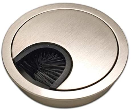 Vigorous 60mm Desk Table Grommet Stainless Steel Cable Tidies Port Hole Covers (Brushed Steel), Gold, 1Pack