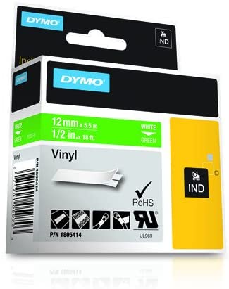 DYMO Rhino Industrial Vinyl Labels, Green, White on green - Image 4