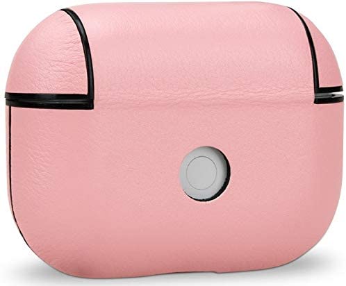 StilGut Leather Case Compatible with AirPods Pro, Front LED Visible Slim Cover, Rose Nappa - Image 2