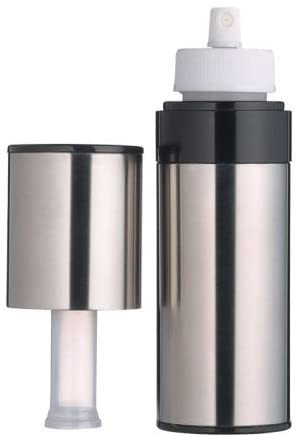 MasterClass Stainless Steel Oil Mister Spray Bottle, 150 ml (5.5 fl oz), Silver/White