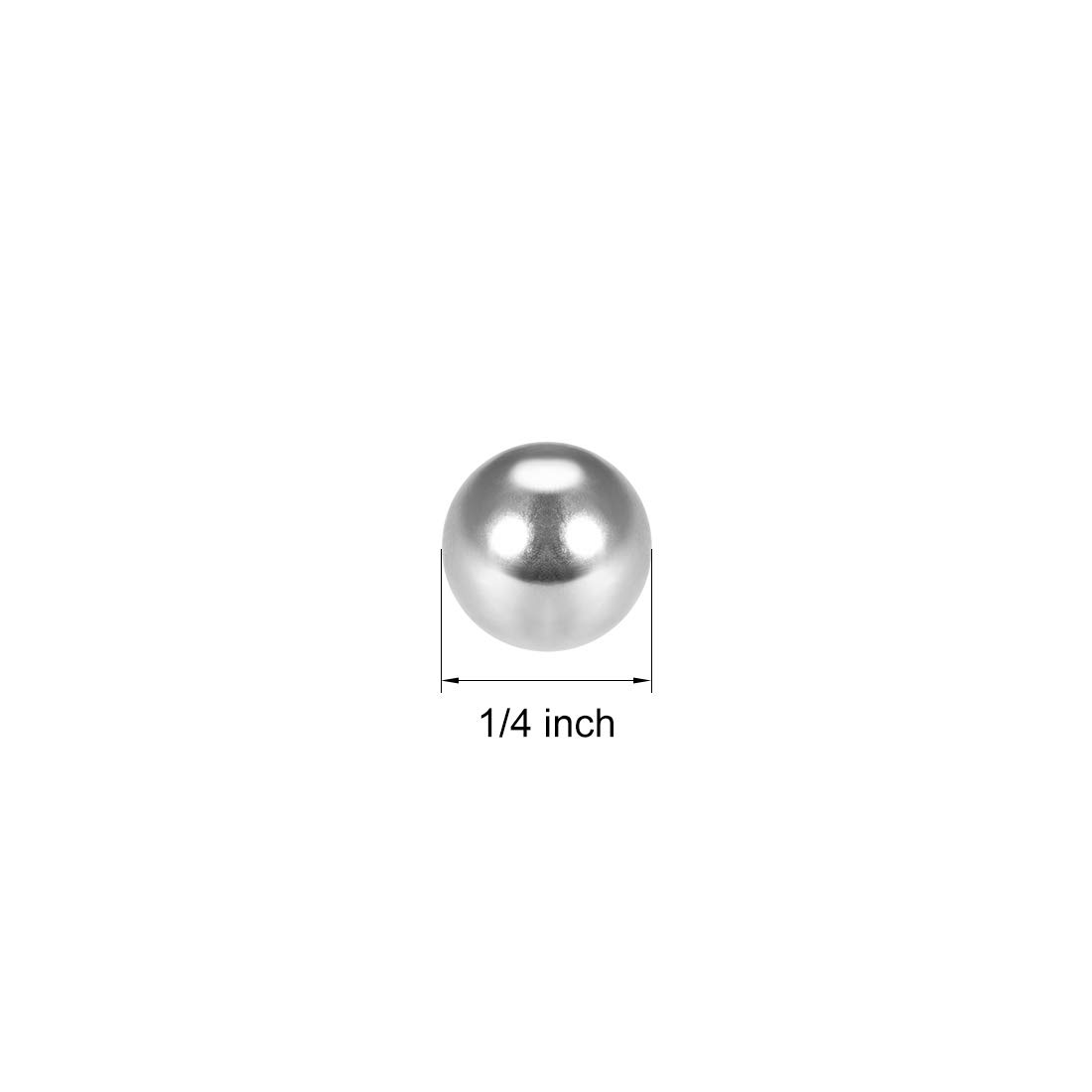 sourcing map 1/4 Inch Precision Chrome Steel Bearing Balls G25 100pcs, 1/4" - Image 2