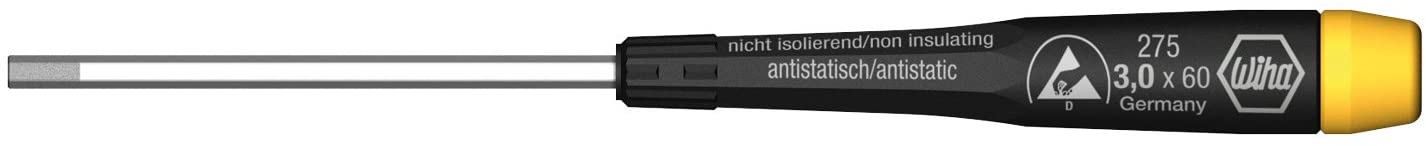 Wiha Screwdriver, Precision ESD, Hexagon for Electronic Components Slim Handle