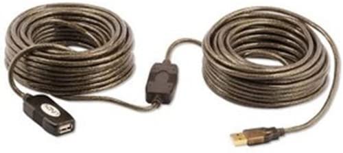 LINDY 20m USB 2.0 Extension Cable, Black, 20 Meters